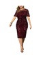 Bodycon Elbise Payetli Parlak Yaz Flört İçin Şık Köpüklü Örgü Şarap Kırmızısı