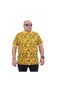 Mocgrande Erkek Büyük Beden Polo Yaka Tişört Hawai 24455 Sarı-Sarı