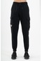 Maraton Sportswear Comfort Kadın Dönüşlü Paça Basic Siyah Eşofman Altı 22974-siyah