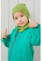 Erkek Bebek Çocuk İp Detaylı Şapka Bere Boyunluk Takım Rahat %100 Pamuklu Kaşkorse-7194 - Yeşil