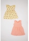 Defacto Kız Bebek Desenli Kolsuz 2li Elbise C0071a524smog99