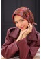 Silk Home Soft Eşarp 73074-16 Bordo, Gümüş, Asit Yeşili, Mercan, Füme
