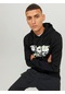 Jack & Jones Erkek Kapşonlu Sweatshirt 12240214 Siyah
