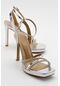 Luvishoes Osea Gümüş Desenli Kadın Topuklu Ayakkabı