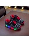 Siyah Moda Bebek Ayakkabıları, Çocuk Ayakkabıları, Neon Led Işıklı Çocuk Spor Ayakkabıları, Koşu Ve Yürüyüş Günlük Ayakkabıları 24