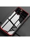 Kilifone - İphone Uyumlu İphone 11 Pro - Kılıf Dört Köşesi Renkli Arkası Şefaf Lazer Silikon Kapak - Kırmızı