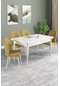 Vena Beyaz Desen 70x110 Sabit Mutfak Masası 4 Adet Sandalye HARDAL