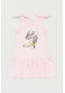 Fullamoda Baskılı Kız Çocuk Askılı Elbise- Somon 24YCCK734204632-Somon