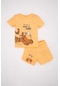 Defacto Erkek Bebek Disney Winnie The Pooh Kısa Kollu Şortu Penye Pijama Takımı C5202a524hsog298