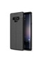 Tecno - Samsung Galaxy Uyumlu Note 9 - Kılıf Deri Görünümlü Auto Focus Karbon Niss Silikon Kapak - Siyah