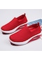 Kırmızı Tuınanle Kadın Moda Ayakkabılar Fplatform Kadın Nefes Alan Loafer'lar Rahat Spor Ayakkabılar Yürüyüş Ayakkabısı Yoga Ayakkabıları