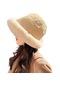 Hyt-kalın Peluş Kış Şapkası Balıkçı Şapkası Havza Şapkası Çok Yönlü Rüzgar Geçirmez Ve Soğuğa Dayanıklı-bej