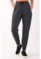 Maraton Sportswear Comfort Kadın Dönüşlü Paça Basic Siyah Pantolon 21451-siyah