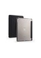 Mutcase - İpad Uyumlu İpad 10.2 8.nesil - Kılıf Kalem Bölmeli Stand Olabilen Origami Tri Folding Tablet Kılıfı - Siyah