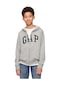 Gap Logo Relaxed Fermuarlı Sweatshirt - 743966-10006 Gri