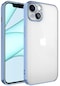 Noktaks - İphone Uyumlu İphone 13 - Kılıf Kenarları Renkli Arkası Şeffaf Full Glitter Kapak - Mavi