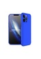 Noktaks - iPhone Uyumlu 13 Pro - Kılıf 3 Parçalı Parmak İzi Yapmayan Sert Ays Kapak - Mavi
