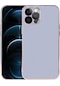 Ekılıf - İphone 12 Pro Max Uyumlu Kılıf Kamera Korumalı Renkli Viyana Kapak - Mavi Açık