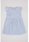 Defacto Kız Bebek Kareli Kolsuz Keten Görünümlü Elbise C0070a524smwt34
