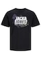 Jack&jones Yuvarlak Yaka Büyük Beden Siyah Erkek T-shirt 12257364