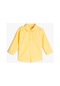 Koton Gömlek Pamuklu Uzun Kollu Cep Detaylı Sarı 3smb60057tw 3SMB60057TW161