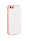 Noktaks - İphone Uyumlu İphone 7 Plus - Kılıf Arkası Buzlu Renkli Düğmeli Hux Kapak - Pembe