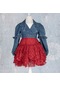 Kot Ceketli Kız Çocuk Elbisesi Pembe - Kırmızı