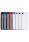 Noktaks - iPhone Uyumlu 7 - Kılıf Arkası Buzlu Renkli Düğmeli Hux Kapak - Pembe