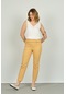 Fa Pantolon Kadın Bilek Boy Önden Çizgi Dikişli Dar Kalıp Pantolon 6000 Sarı
