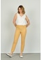 Fa Pantolon Kadın Bilek Boy Önden Çizgi Dikişli Dar Kalıp Pantolon 6000 Sarı