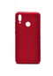 Noktaks - Huawei Uyumlu Huawei P Smart 2019 - Kılıf Mat Renkli Esnek Premier Silikon Kapak - Kırmızı