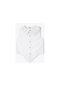 Koton Bluz Kolsuz Dantel Yakalı Düğme Detaylı Pamuklu Beyaz 4skg60073aw