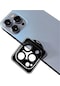 iPhone Uyumlu 11 Pro Max Uygulama Aparatlı Safir Lens Koruma Taşlı Parlak Renkli Kamera Koruyucu Cl-08 Cl-11 - Siyah