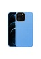 Noktaks - iPhone Uyumlu 12 Pro Max - Kılıf Koruyucu Suni Deri Natura Kapak - Mavi