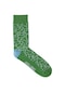 Jack & Jones Logolu ve Çizgili Tekli Çorap - Nico 12256404 Island Green