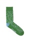 Jack & Jones Logolu ve Çizgili Tekli Çorap - Nico 12256404 Island Green