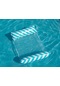 Su Üzerinde Şişirilebilir Yatar Katlanabilir Arkalık Yüzen Yatak Şişirilebilir Yüzen Sıra, Stil: Çapraz Çizgiler Açık Mavi