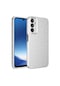 Mutcase - Samsung Uyumlu Galaxy A25 - Kılıf Simli Kamera Korumalı Koton Kapak - Gümüş
