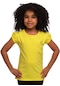 Lovetti Fosforlu Sarı Kız Çocuk Kısa Kollu Basıc Tişört 31001S021