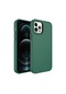 Forzacase İphone 12 Pro Max Uyumlu Rock Serisi Metal Buton Ve Kamera Çerçeveli Sert Silikon Kılıf Yeşil