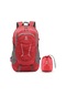 Geeksen Kısa Süre İçinde Katlanabilir 45l Nylon Suya Dayanıklı Ultra Hafif Outdoor Yürüyüş, Kamp, Bisiklet Ve Seyahat Sırt Çantası Kırmızı Kırmızı