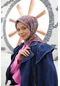 Silk Home Soft Eşarp 73078-06 Fuşya, Gök Mavi, Yeşil, Turuncu