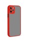 Noktaks - iPhone Uyumlu 11 Pro - Kılıf Arkası Buzlu Renkli Düğmeli Hux Kapak - Kırmızı