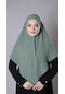 Çağla Yeşili Pratik Hazır Geçmeli Tesettür Eşarp Aerobin Kumaş Düz Hijab 2309 32