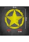 Star Sticker Model 5 - 4x4 Sticker - Off Road Sticker - Jeep Sticker - 30cm X 30cm - Altın
