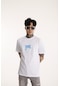 The Champ Clothing Bisiklet Yaka Erkek Kabaran Bulut Baskılı Pamuk T-shirt Beyaz