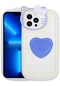 iPhone Uyumlu 12 Pro Kılıf Kedi Figürlü Transparan Pop Soketli Lopard Ritmik Kapak - Mavi