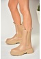 Fox Shoes T652449009 Ten Kalın Tabanlı Kadın Bot Ten-Suni Deri