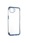 Kilifone - Oppo Uyumlu A73 - Kılıf Dört Köşesi Renkli Arkası Şefaf Lazer Silikon Kapak - Mavi