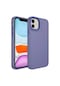 Noktaks - iPhone Uyumlu 11 - Kılıf Metal Çerçeve Ve Buton Tasarımlı Silikon Luna Kapak - Lavendery Gray